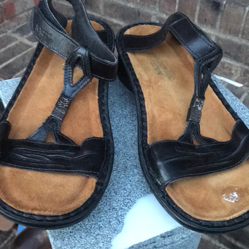 🚨B2G1 NAOT Black Leather Ankle Strap Open Toe Sandals